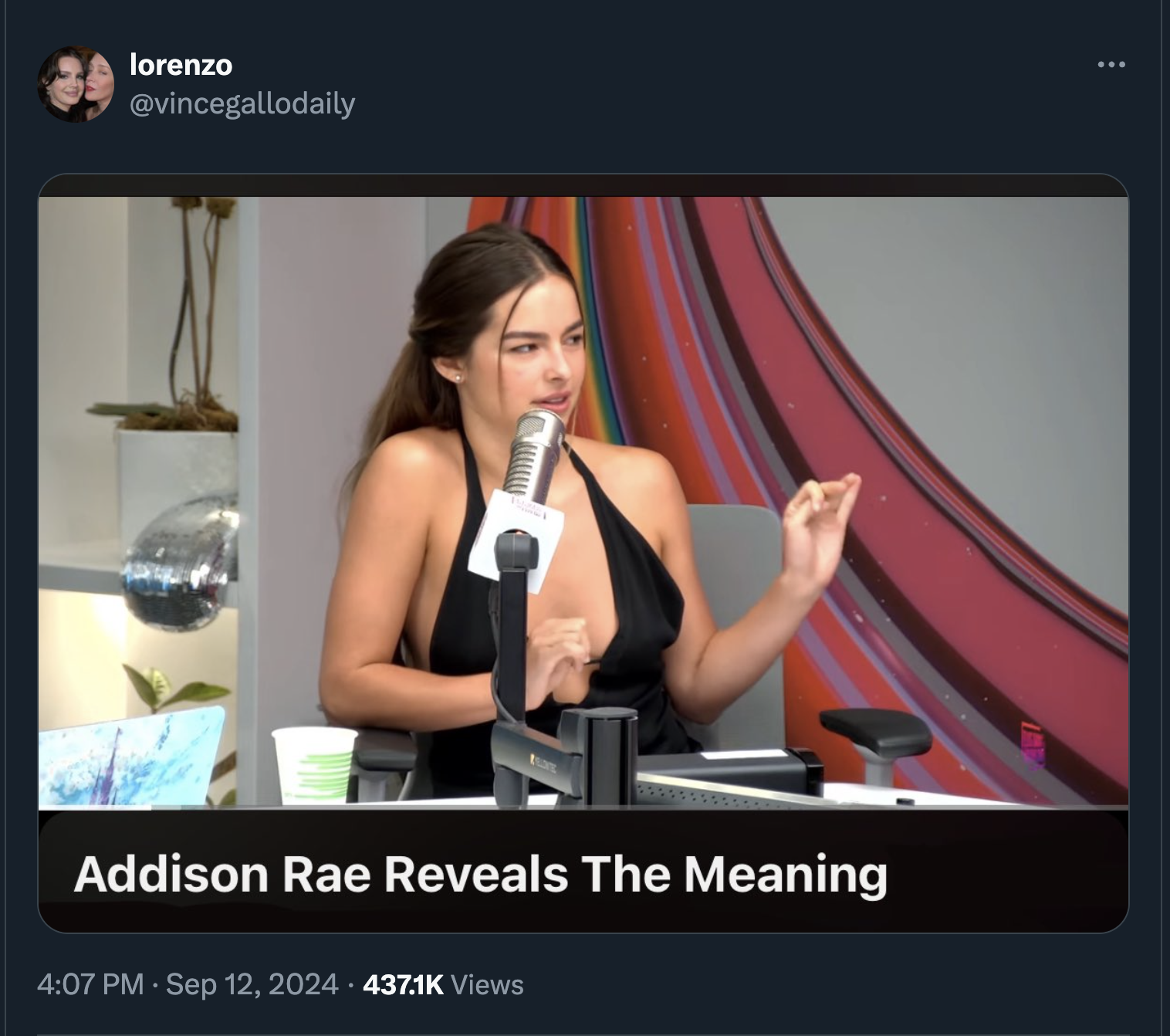 screenshot - lorenzo Addison Rae Reveals The Meaning Views